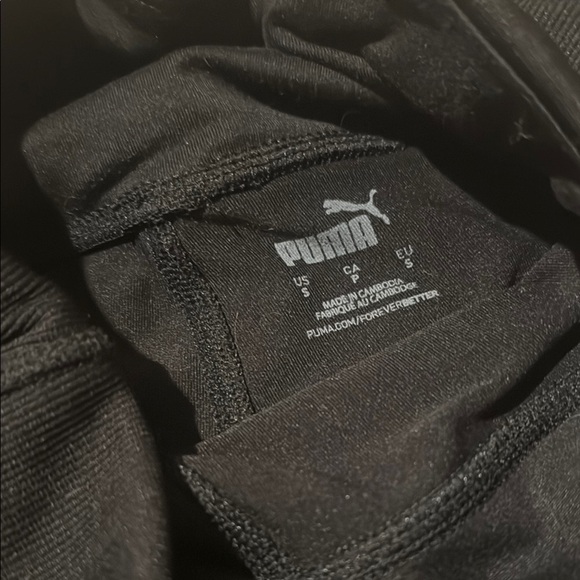 Puma Black Active jogger Leggings with White Accents size S - Picture 2 of 3